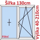 Dvoukdl Okna FIX + OS - ka 130cm